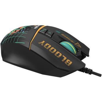A4Tech Игровая мышь A4TMYS47619, 129mm, 70mm, 39mm, 9 кнопок, 200-1200 DPI, USB, программируемые кнопки, лазер, RGB подсветка (A4TMYS47619)