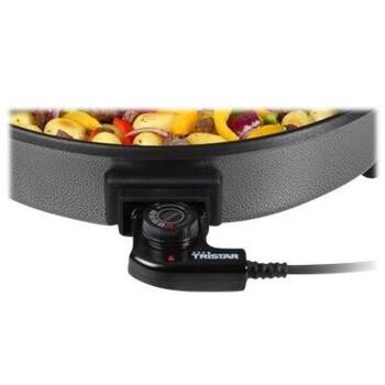 Tristar Multifunkcionāla grila panna PZ-2964, 40 cm, 1500 W, vāks iekļauts, fiksēta rokturis, melna (PZ-2964)