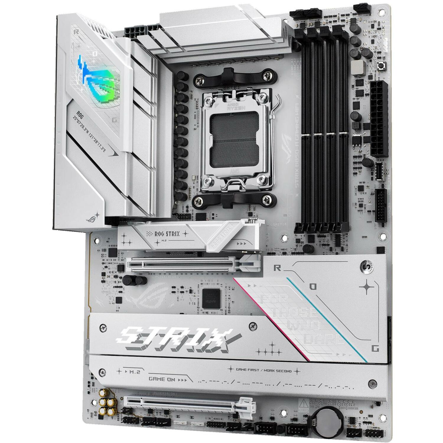 Asus Материнская плата ROG STRIX B850-A GAMING WIFI, AMD, Socket AM5, DDR5, 192 ГБ, 4 DIMM, 2.5 Гбит Ethernet, Wi-Fi 7, 6 SATA III (ROG STRIX B850-A GAMING WIFI)