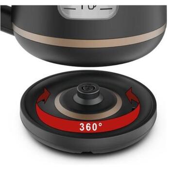 Tefal KI533811 Электрический чайник, 2400 W, 1 L, пластик, 360° поворотная база, черный (KI533811)