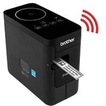 Brother PT-P750W принтер этикеток PTP750WZW1, 180 x 180 DPI, 30 мм/с, проводной и беспроводной, HSE/TZe, черный (PTP750WZW1)