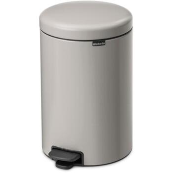 Brabantia NewIcon 254406 педальное ведро, 20 л, Soft Grey, нержавеющая сталь, тихое закрывание крышки (254406)