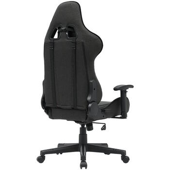 Spēļu krēsls ar auduma apdari 2D regulējami roku balsti 90°–180° atzveltne galvas un jostas spilveni Class-4 gāzes pacēlājs līdz 150 kg Crest FCH01 Pelēks CNS-FCH01 CANYON (CNS-FCH01)