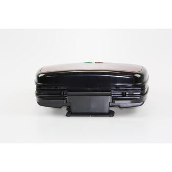 Brock SSM 2001 RD тостер для сэндвичей, 750 Вт, 4 сэндвича, красный/черный, антипригарное покрытие, индикаторы (SSM 2001 RD)