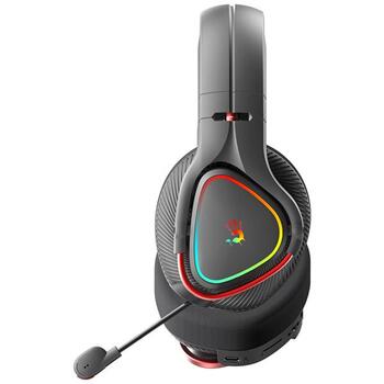 A4Tech Bloody MR710 A4TSLU47751, 2,4GHz, BT 5.3, 3,5mm, 340g, 105dB, 16Ω, 65h, USB-C, melna (A4TSLU47751)