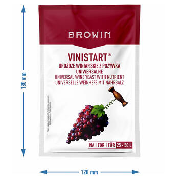 Browin стартер для ферментации вина 34g 400400, 34g, 50L, универсальный, в комплекте (400400)