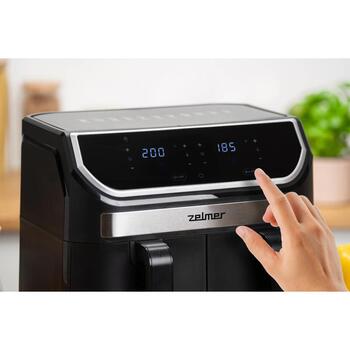 Zelmer Gaisa fritieris ZAF9100 72807097P, 1700 W, 9 l, 2 grozi, 11 programmas, elektroniskais panelis, plastmasa (72807097P)