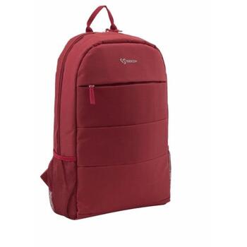 Sbox Mugursoma NSS-19044D, 15,6 collas, 2 polsterēti nodalījumi, 2 sānu kabatas, 600D poliesters, bordo (NSS-19044D)