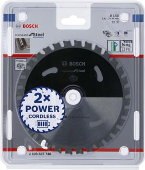 Standard for Steel 150x20x1.6/1.2x32T, Rokas sausajiem griežņiem PRO STEEL CORDLESS RIPZĀĢA ASMENS, 2608837748, BOSCH (2608837748)