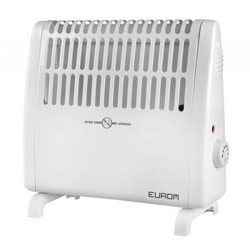 Eurom CK501R pret aizsalšanu konvektora sildītājs telpu apkurei 500W termostats mazām telpām kompakts balts (351712)