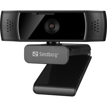 Sandberg USB веб-камера 134-38, 2.07 МП, 1920 x 1080 пикселей, 30 кадров/с, 70°, 70°, 360° поворот, USB 2.0 (134-38)