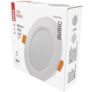 Emos LED светильник RUBIC ZD1432, 12 см, 9 Вт, 900 лм, 220–240 В, 50/60 Гц, IP20, 25 000 ч, 4 000 K, 120°, встраиваемый (ZD1432)