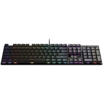 Vadu mehāniskā spēļu klaviatūra 105 taustiņi RGB apgaismojums MX Red 50 M cikli USB Cometstrike GK-55 EN/RU Melna CND-SKB55-RU CANYON (CND-SKB55-RU)