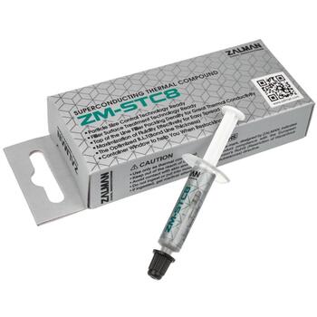 Zalman Термопаста ZM-STC8, 8,3 W/m·K, 1,5 g, Оксид алюминия, Оксид цинка, Силикон, Серый, 350-480 Па·с, -40 - 200 °C, RoHS (ZM-STC8)