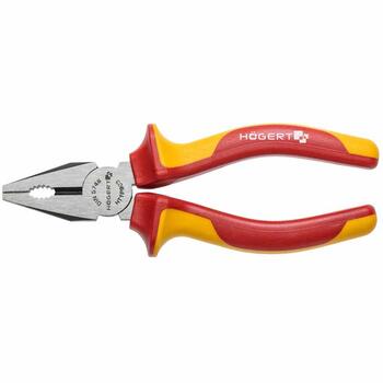 Hogert HT1P903 izolētas kombinētās knaibles, 160mm, VDE 1000V, hroma-vanādija tērauds, 55-60 HRC, DIN 5746 (HT1P903)