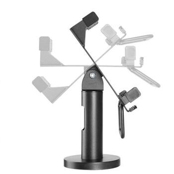 Sbox Kredītkaršu termināļa statīvs PTM-03, 176mm, 179x86x27mm, VeriFone VX 520, alumīnijs, tērauds, plastmasa, +180°/-180° (PTM-03)