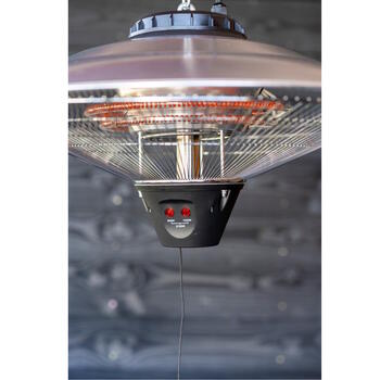 Eurom Partytent Heater 2100 piekaramais infrasarkanais terases sildītājs 2100W IP24 3 jaudas līmeņi 360° līdz 20m2 pelēks (336108)