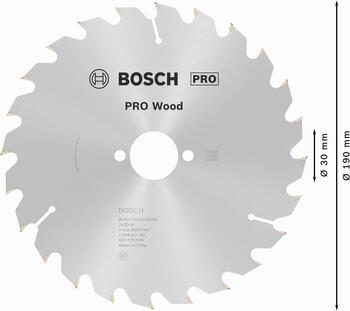 PRO Koka Ripzāģa Asmens, 190 mm, 24 zobi, 2608641185, BOSCH (2608641185)