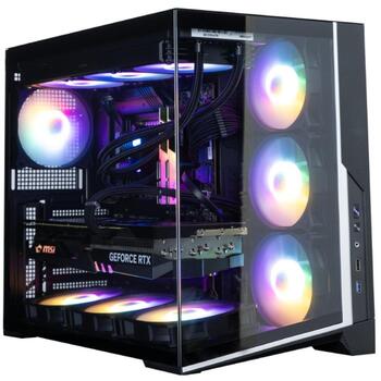 Zalman D40F ATX Mid Tower korpuss, 7x120mm FRGB ventilatori, melns, 410mm VGA, 160mm CPU, ATX/mATX/ITX (D40F BLACK)