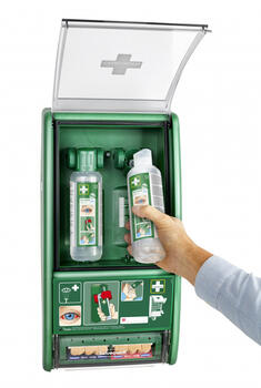 Cederroth Acu skalošanas līdzekļu stends 721500, 2x500ml, 85 plāksteri, 29x56x12cm (721500)