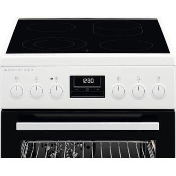 AEG керамическая плита CCB56491BW, 58л, 8605Вт, 230В, белый, функция пара, AirFry, телескопические направляющие (CCB56491BW)