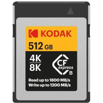 Kodak Карта памяти CFexpress Type B EKMCFX512GK, 512GB, 1800MB/s, 1200MB/s (EKMCFX512GK)