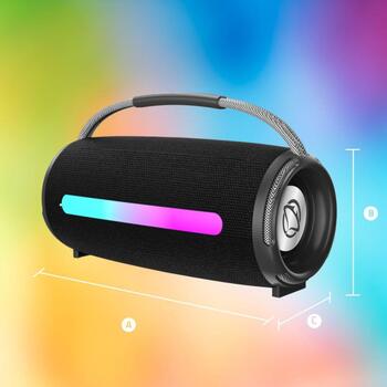 Manta Bluetooth колонка SPK140GO-BK, 20W, 110Hz-18KHz, FM, TWS, SUPERBASS, портативный дизайн (SPK140GO-BK)