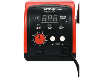 Yato паяльная станция горячего воздуха YT-82457, 750Вт, 220-240В, 50Гц, 100-500°C, ±2°C, 120л/мин, LED, ESD-безопасная (YT-82457)