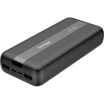 Tellur Power Bank PBC203 TLL158311, 20000mAh/74Wh (3.7V), Li-полимер, 5V/2.1A, защита от короткого замыкания, перезарядки (TLL158311)