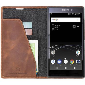 Krusell Sunne 2 Card Foliowallet 61238, 14см (5.5), кожа, кошелек, 2 карманов для карт, подставка, совместим с Sony Xperia L2 (61238)