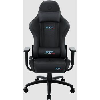 Onex Игровое кресло ONEX-STC-T-P-B, 125кг, 90°–135°, механизм бабочка, металлический каркас, ПВХ, черный (ONEX-STC-T-P-B)