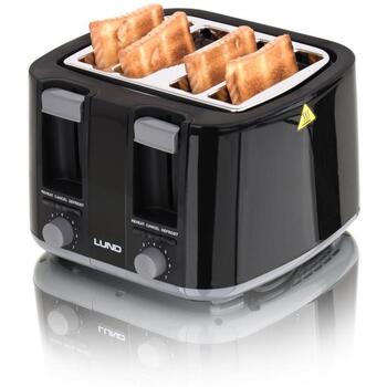 Lund Tosteris 67501, 1300-1500W, 220-240V, 50/60Hz, 4 šķēles, 7 līmeņi, atkausēšana, uzsildīšana, apturēšana, centrēšana (67501)