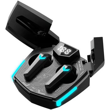 Беспроводные TWS наушники с Bluetooth 5.3 низкой задержкой в игровом режиме и встроенным микрофоном DoubleBee Gaming Черные CND-GTWS2B CANYON (CND-GTWS2B)