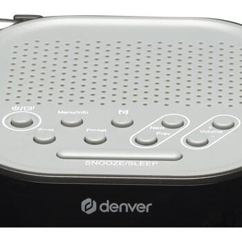 Denver Радио будильник CRD-506 111131100030, DAB, FM, 20 станций, LCD с подсветкой, будильник, AC 230V (111131100030)