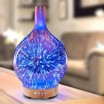 Rio Gaisa mitrinātājs DHSP-EU/1,3, 120ml, 9W, 4h, 7 LED krāsu, 1-4h taimers, automātiskā izslēgšanās (DHSP-EU/1,3)