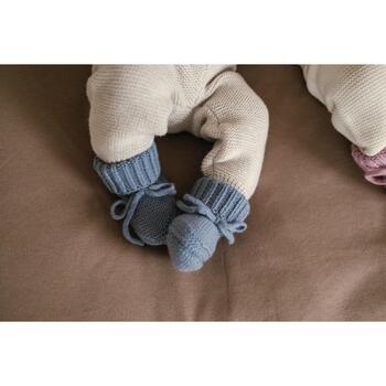 Lodger Slipper merino шерстяные пинетки SLM 329_0-6, 0-6M, синие, 100% мериносовая шерсть, осень/зима, для мальчиков (SLM 329_0-6)