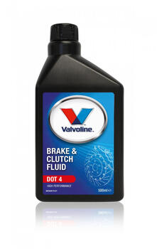 Bremžu un sajūga šķidrums DOT 4, 500 ml, VALVOLINE, 883429, Augsts uzvārīšanās temperatūras slieksnis - 260°C (883429)