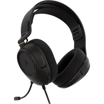 Corsair spēļu austiņas HS35 v3 CA-9011399-WW, 50 mm, 32 Ω, 113 dB, 20 Hz–20 kHz, 1.8 m, 3,5 mm, stereo, mikrofons, oglekļa (CA-9011399-WW)