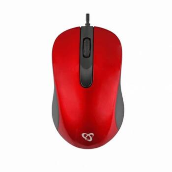 Sbox оптическая мышь M-901R, 1000 DPI, USB 2.0, 3 кнопки, 1,5 м, ABS пластик, красная (M-901R)