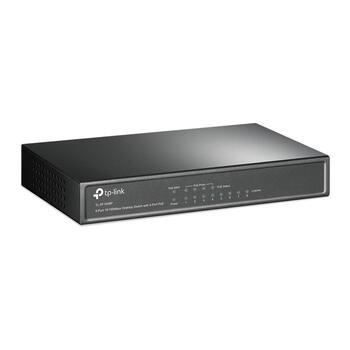 TP-Link TL-SF1008P настольный коммутатор, 8x10/100Mbps, 4xPoE, 57W, 1.6Gbps, 2K MAC, без вентилятора (TL-SF1008P)
