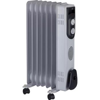 Jata Масляный электрический обогреватель R107, 1500 W, 600 W, 230 V, 3 уровня мощности, 7 труб, серый, для помещений (R107)