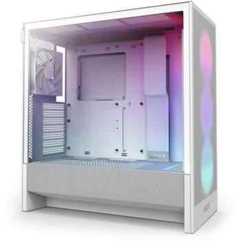 Nzxt Корпус H5 FLOW RGB 2024 CC-H52FW-R1, 3x120мм вентиляторы, 2x2.5