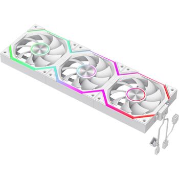 Gamemax Kaste ventilators FN12A-N2 WL-W, 120mm, 58.6cfm, 800-2000rpm, 30.6dBA, Hidrauliska gultņi, 4-pin PWM (FN12A-N2 WL-W)