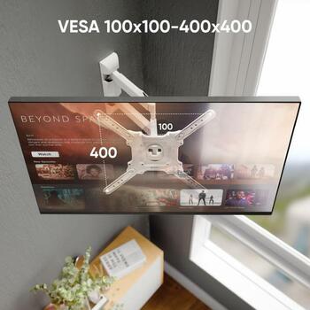 Onkron крепление для телевизора M4-W, 32-65 дюймов, 35 кг, VESA 100x100-400x400 мм, угол наклона -5-8°, белый (M4-W)