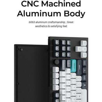 Keychron Q3 Max klaviatūra Q3M-M4, 80% TKL, RGB LED, Bluetooth 5.1, 87 taustiņi, Gateron Jupiter, 1000 Hz, USB Type-C (Q3M-M4)