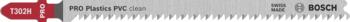 3 figūrzāģa asmeņi T 302 H, Clean for PVC, Figūrzāģiem PRO PLASTICS PVC CLEAN T302H FIGŪRZĀĢA ASMENS, 2608667447, BOSCH (2608667447)