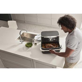Ninja aerogrils AF500EU, 2470 W, 10.4 l, 40-240 °C, taimeris, nelīpošais pārklājums, Dual Zone, MegaZone (AF500EU)