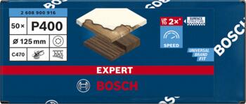 C470 smilšpapīrs 125 mm G400, 50 gab, Ekscentra slīpmašīnām, orbitālajām slīpmašīnām EXPERT C470 SLĪPDISKI, 2608900916, BOSCH (2608900916)
