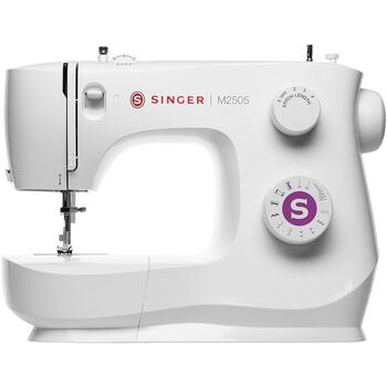Singer Šujmašīna M2505, 10 šuvju, 750 šuvju minūtē, regulējams šuvju garums, regulējams preses spiediens (M2505)