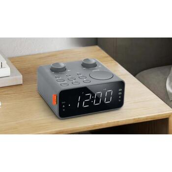 Muse Dual Alarm Clock Radio M-17 LG, FM/MW 6 предустановленных станций, LED 0.9